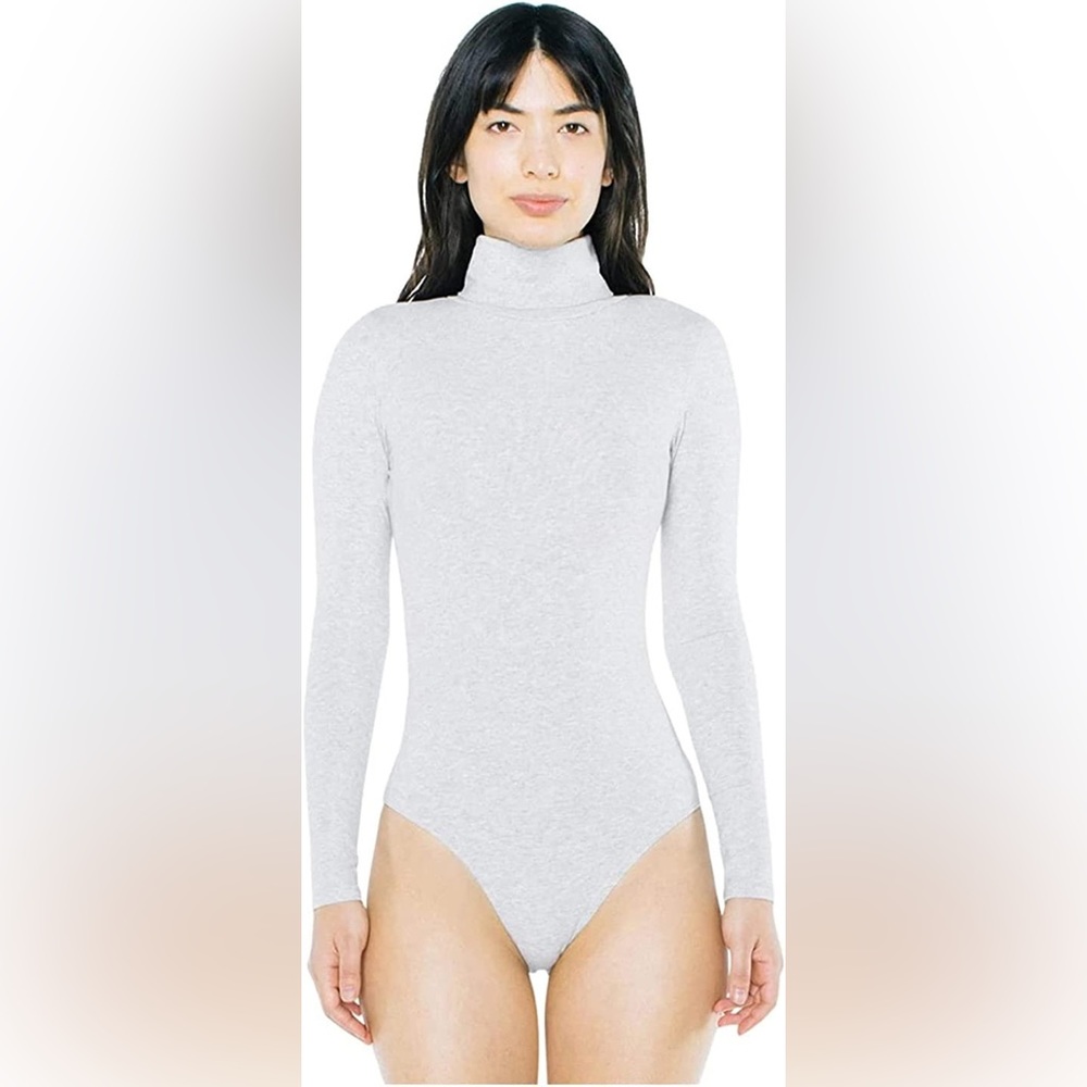 American Apparel Long Sleeve Turtleneck Bodysuit Size S